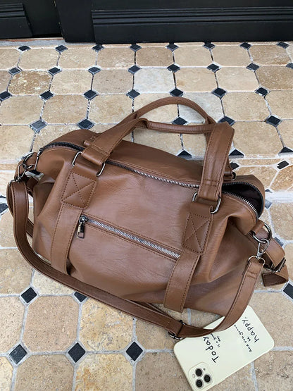 Brand Luxury Designer Tote Bag For Women Lage Capacity Travel Cross Bag High Quality PU Leather Handbags Messenger Bag