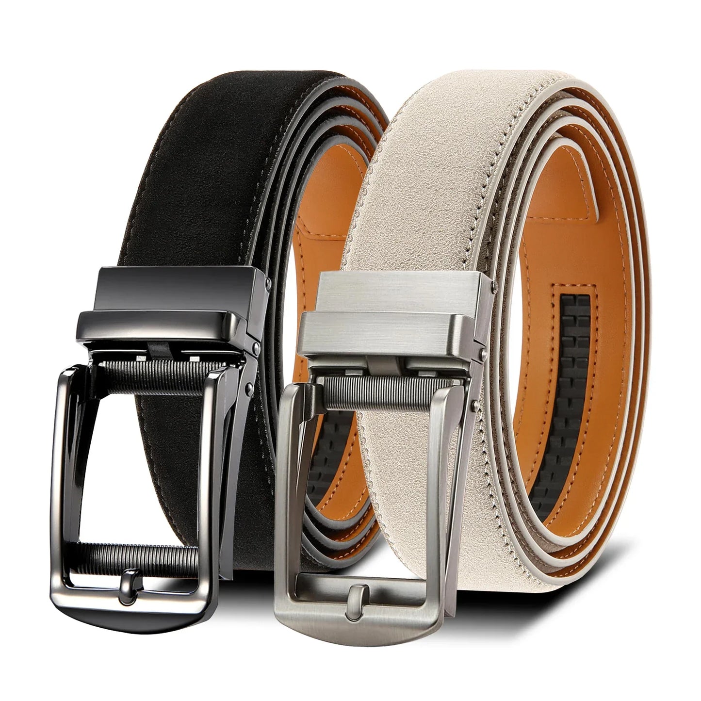 Men Belts Leather Waist Strap Male Automatic Buckle Waistband Mens High Quality Girdle Belts for Women Men Gifts 105 115 125cm