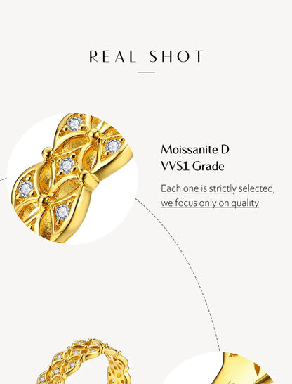 D VVS1 Color 100% 925 Silver Moissanite Ring for Women Pass Diamond Test Engagement Ring Fine Jewelry Anniversary Gifts