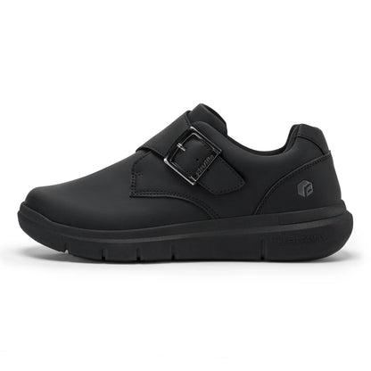 Sapatos masculinos de couro, sapatos largos para pés inchados, sapatos masculinos diabéticos para caminhada, para negócios e caminhadas ao ar livre