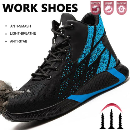 Fashion Security Protective Shoes High Top Safety Shoes Men Anti smashing Anti Puncture Work Shoes Men Work Safety Boots