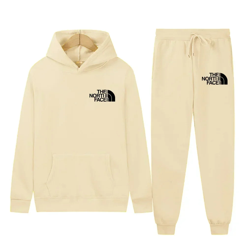 2025 Autumn-Winter Warmth-Resistant New Men's Sportswear - Sport Sweater, Hat-style Hooded Jogging Pants, Two-Piece Sport Set -