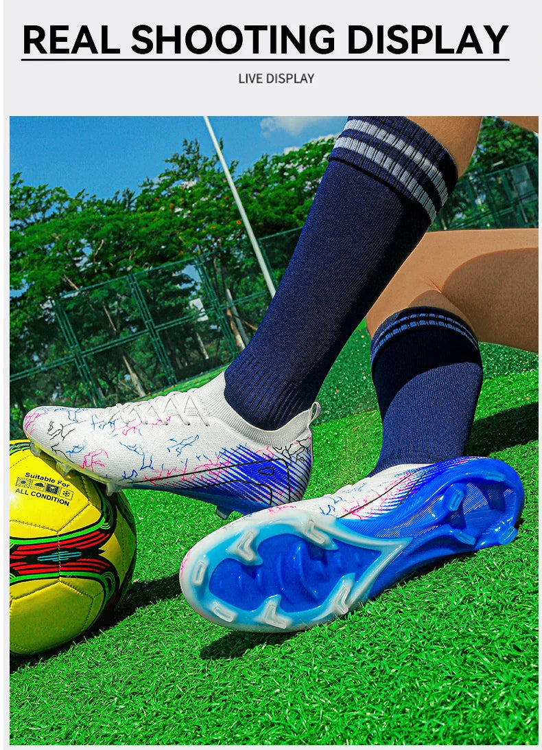 New Men's Football Boots Non-Slip Soccer Shoes Cleats Training FG Top Quality Sneakers Wholesale Drop Shipping Unisex Adult
