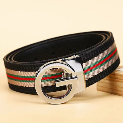 Leather luxury belt for men, stylish and handsome with high quality. Leather belt for women, durable and versatile for jeans.