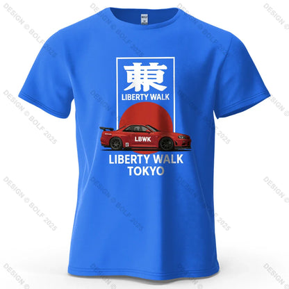 Liberty Walk Tokyo Printed Men's T-Shirt 100% Cotton Oversized Stylish Graphic Tees for Women Tops Tees Casual Streetwear