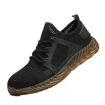 Summer breathable work shoes with iron toe anti puncture security shoes work sneakers for men anti-slip Lightweight safety shoes