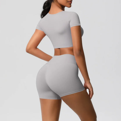 Workout Sportswear 2Pcs Piece Female Women Active Wear Sports Tank Top Women Gym Workout Leggins Booty Bum Leggins