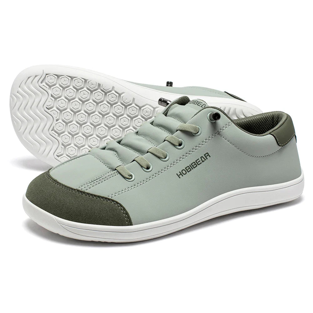 Barefoot Shoes Unisex Wide Toe Artificial Leather Sneakers Zero Drop Slip On Outdoor Lightweight Comfortable Shoes