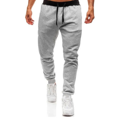 Autumn and winter Keep warm Men Compression pants Running Fitness Tight Sport Training Jogging Solid Lace Up Slim Trousers