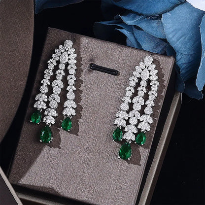 4-piece luxury suit necklace earrings bracelet ring accessories women's bohemian luxury jewelry party