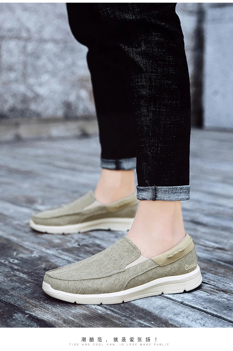 Mocassins Para Homens Sapatos Outono Novo Masculino Sapatos de Lona Clássicos Sapatos de Lazer Confortáveis Tênis Respiráveis Para Homens Mocassins