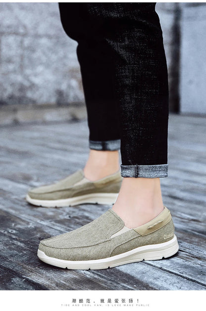 Mocassins Para Homens Sapatos Outono Novo Masculino Sapatos de Lona Clássicos Sapatos de Lazer Confortáveis Tênis Respiráveis Para Homens Mocassins