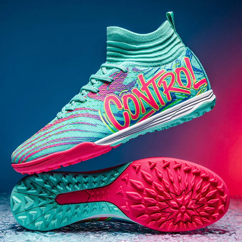 New Men Football Boots Cleats Sneakers High-top High-quality Soccer Shoes Non-Slip Futsal Grass Match Indoor Hot-selling FG/TF
