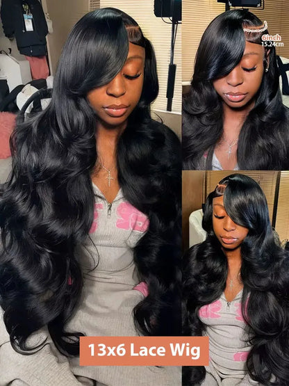 40 Inch Body Wave Human Hair Front Wig 13x6 13x4 Hd Lace Transparent Frontal wig Pre Plucked Brazilian Human Hair Wigs For Women