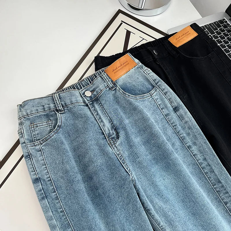 Women's Split Leg Opening Drainpipe Jeans