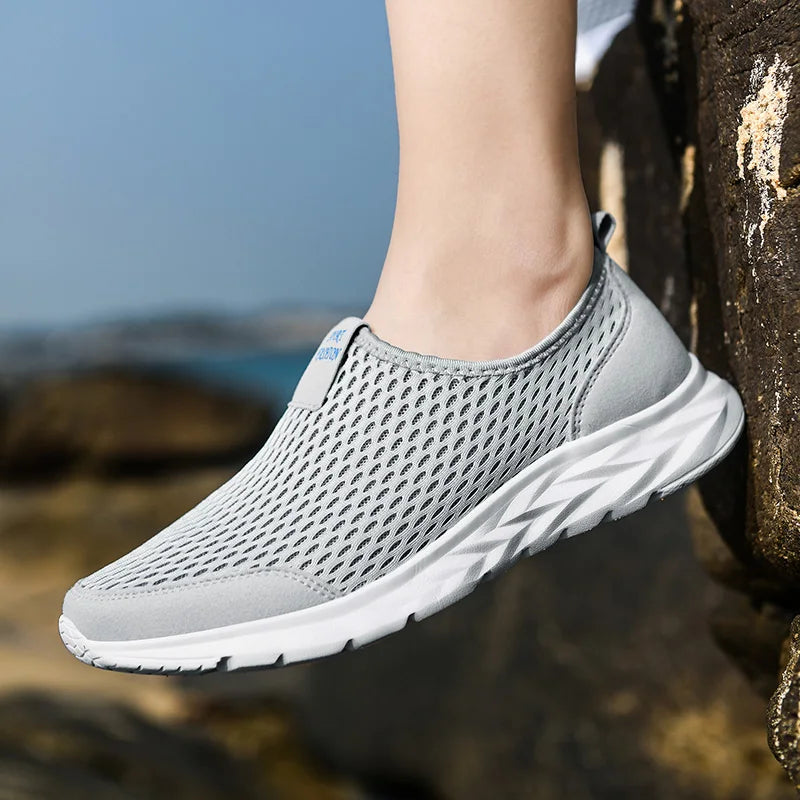 Men Shoes Sneakers Brand Man Casual Flats Shoes Loafers Slip on Male Mesh Big Size 48 Breathable Spring Autumn Summer 2024