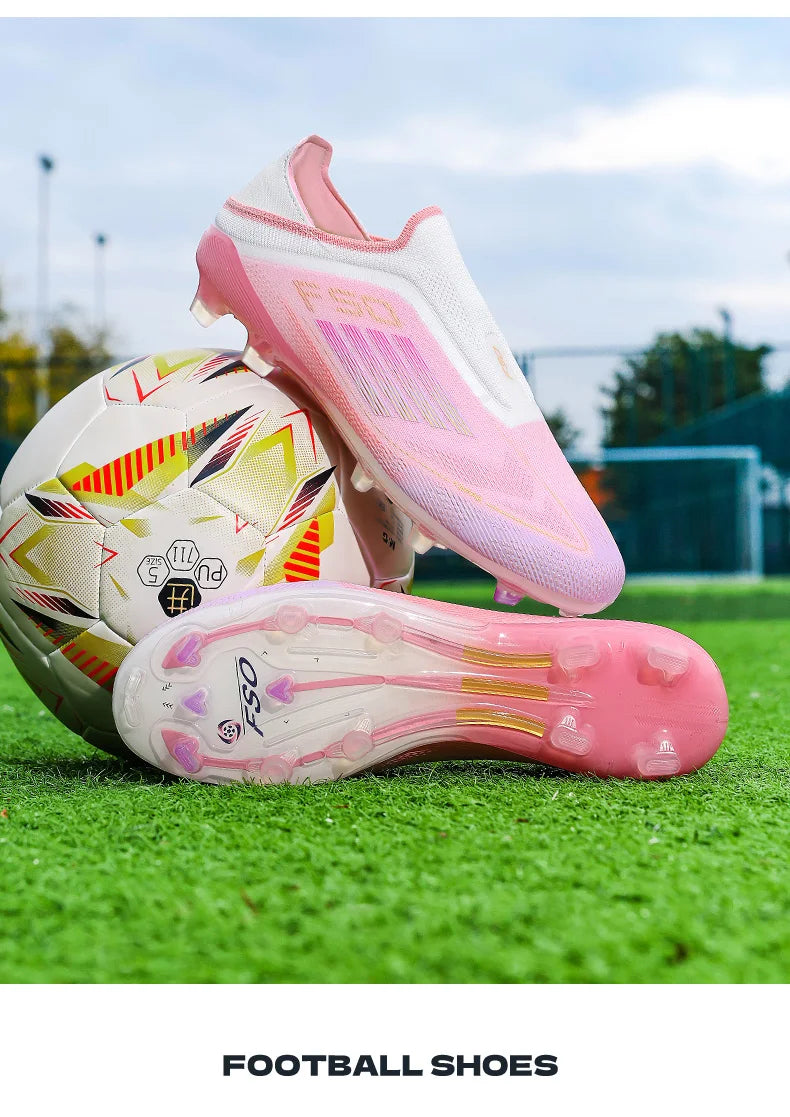 New Men Football Boots Sneakers Soccer Shoes Cleats Long Spikes Ultralight Match Breathable Indoor TF Training Drop Shipping