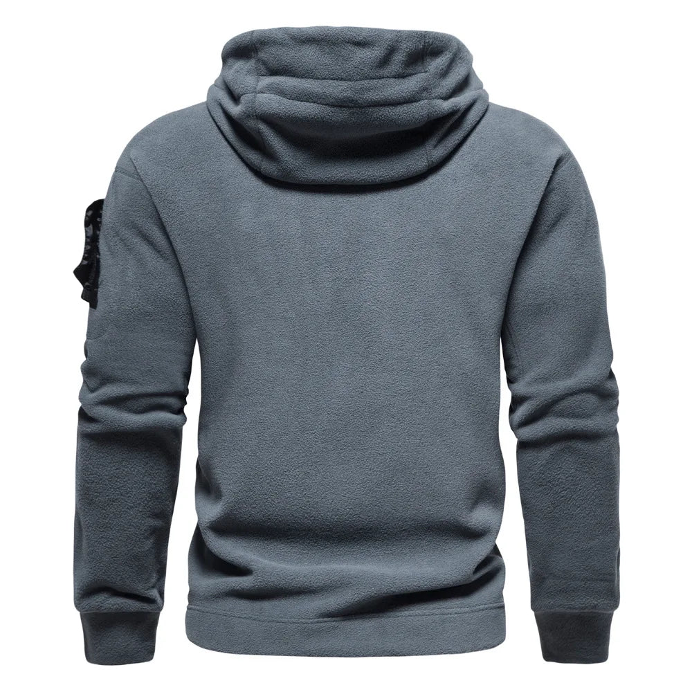 2024 Autumn Spring Fleece Hoodies Men Tactical Sweatshirts Outdoor Thermal Multi-pocket Polar Pullovers Hoodies Man Clothing