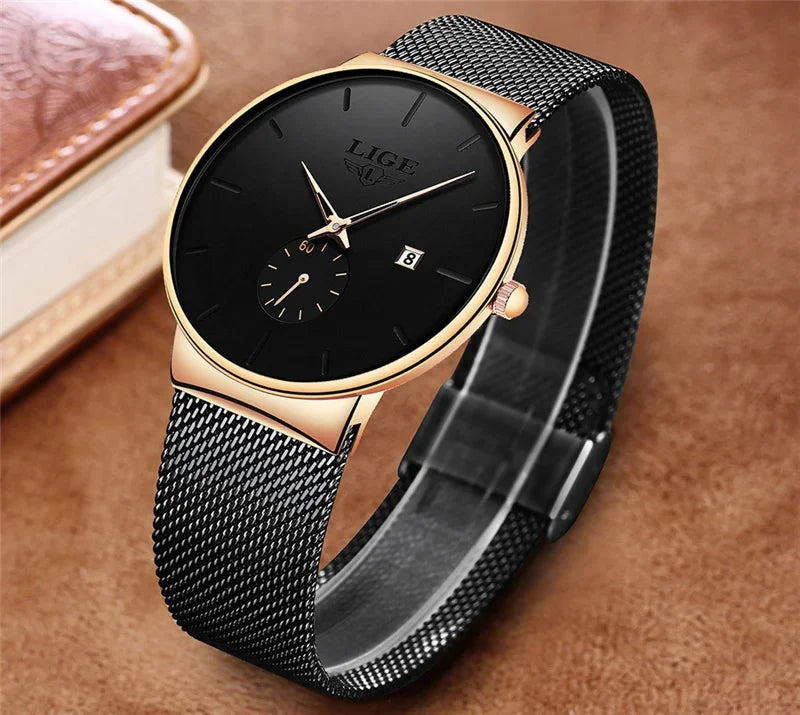 Ultra Thin Fashion Casual Ladies Watches Elegant Luxury Waterproof Business Quartz Watch for Women Gift Auto Calendar Clock