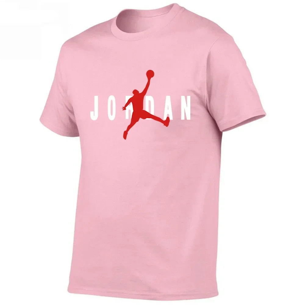 2025 Men's New High Quality Short Sleeve T-shirt Cotton Sweat Absorption Printed Sports T-shirt Men Casual Fashion Short Sleeve