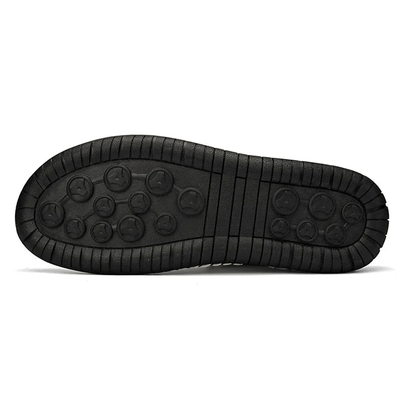 Handmade Leather Casual Men Shoes Design Sneakers Man Breathable Leather Shoes Men Ankle Boots Outdoor