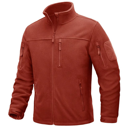 Men's Fleece Jackets Fall Winter Cold Weather Thermal Safari Jackets Windproof Full Zip Jackets Field Work Outwear