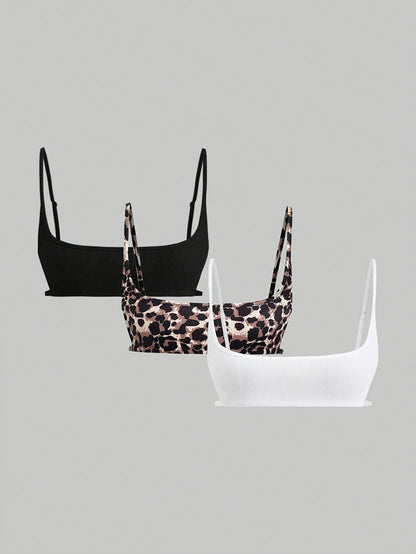 Women's slim sexy and versatile backless suspender shirt three-piece set