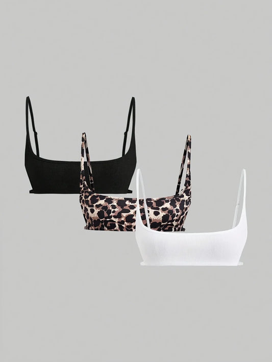 Women's slim sexy and versatile backless suspender shirt three-piece set