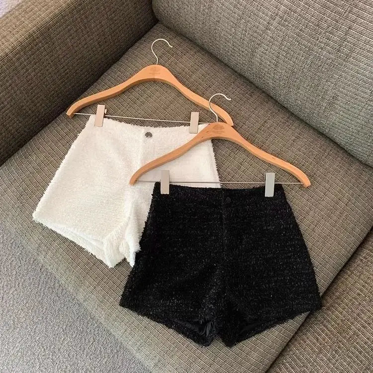 Hotsweet Shorts Women Sexy Skinny Y2k Clothes High Waist European Streetwear Fashion Trouser Cool Thick Button-Fly Wide Leg New
