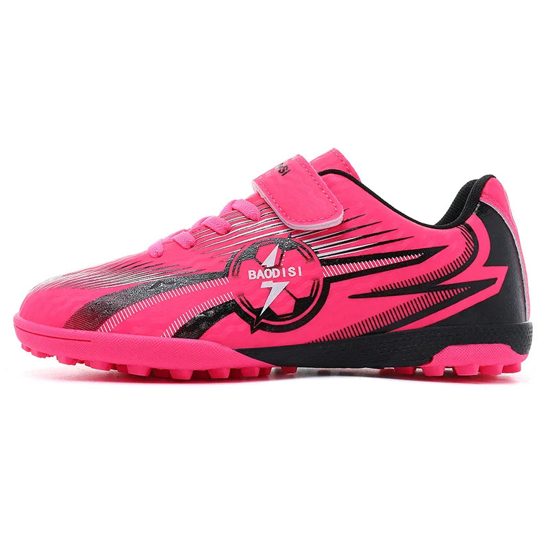 Kids Football Shoes Turf Soccer Cleats Non Slip Lightweight Training Sneakers Indoor Outdoor Futsal Boots Breathable Boys Girls