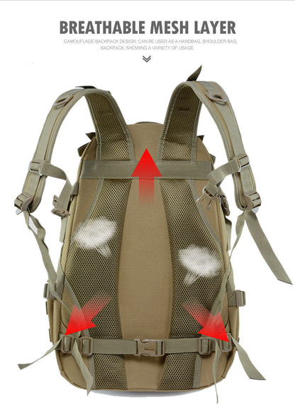 40L Tactical Backpack for Men Camping Hiking Backpacks Reflective Outdoor Travel Bags Survival Molle Climbing Rucksack Bag
