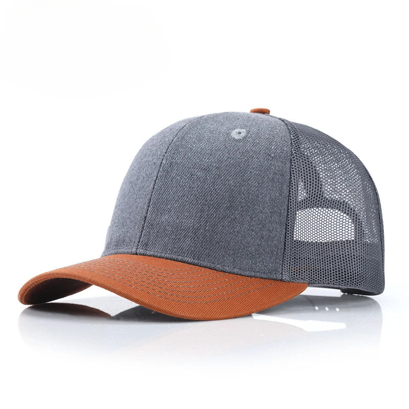 Custom embroidered logo hat Men's and women's mesh cap cotton baseball cap design DIY picture printing logo hat Summer sun hat