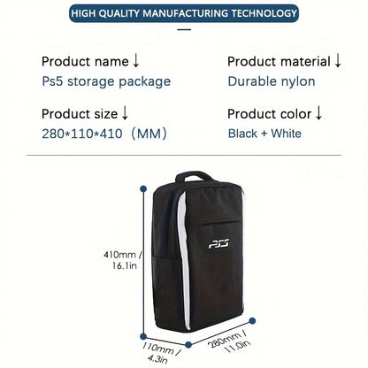 Travel Backpack For PS5 Console, Accessories, Protective Carrying Case Storage Bag Compatible With Sony PS5 Console