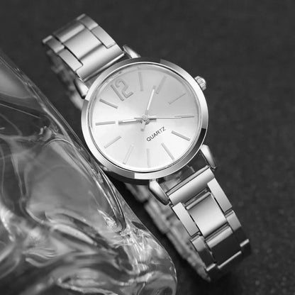 5/6PCS Fashion Women Watches Jewelry Set Luxury Analog Quartz Watch for Women Reloj Mujer Girls Clock Gift（Without Box）