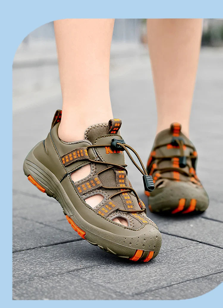 Summer Children Comfortable Sport Water Sandals Outdoor for Boys Closed Toe Anti-Collision Walking Sandals Casual Beach Shoes