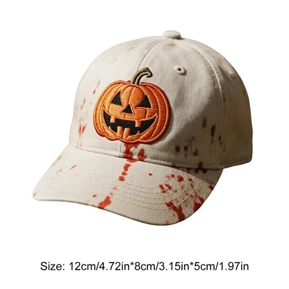 Halloween Unisex Baseball Hat for Women Men Pumpkin Embroidery Baseball Cap for Outdoor Activities Like Hiking Fishing