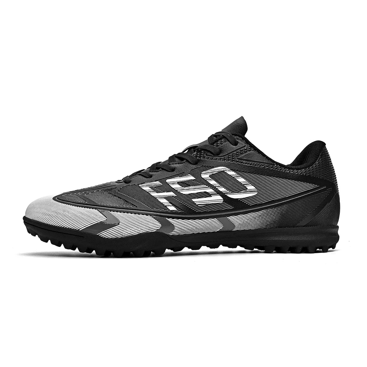 Premium turf soccer shoes, unisex, TF and FG, anti-slip and wear-resistant, available in two colors to choose from. stitching