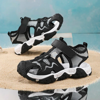 Children Sandals Summer Boys Barefoot Shoes Outdoor Water Sneakers Non-slip Fashion New Sports Sandals for Boy 4-12 Years