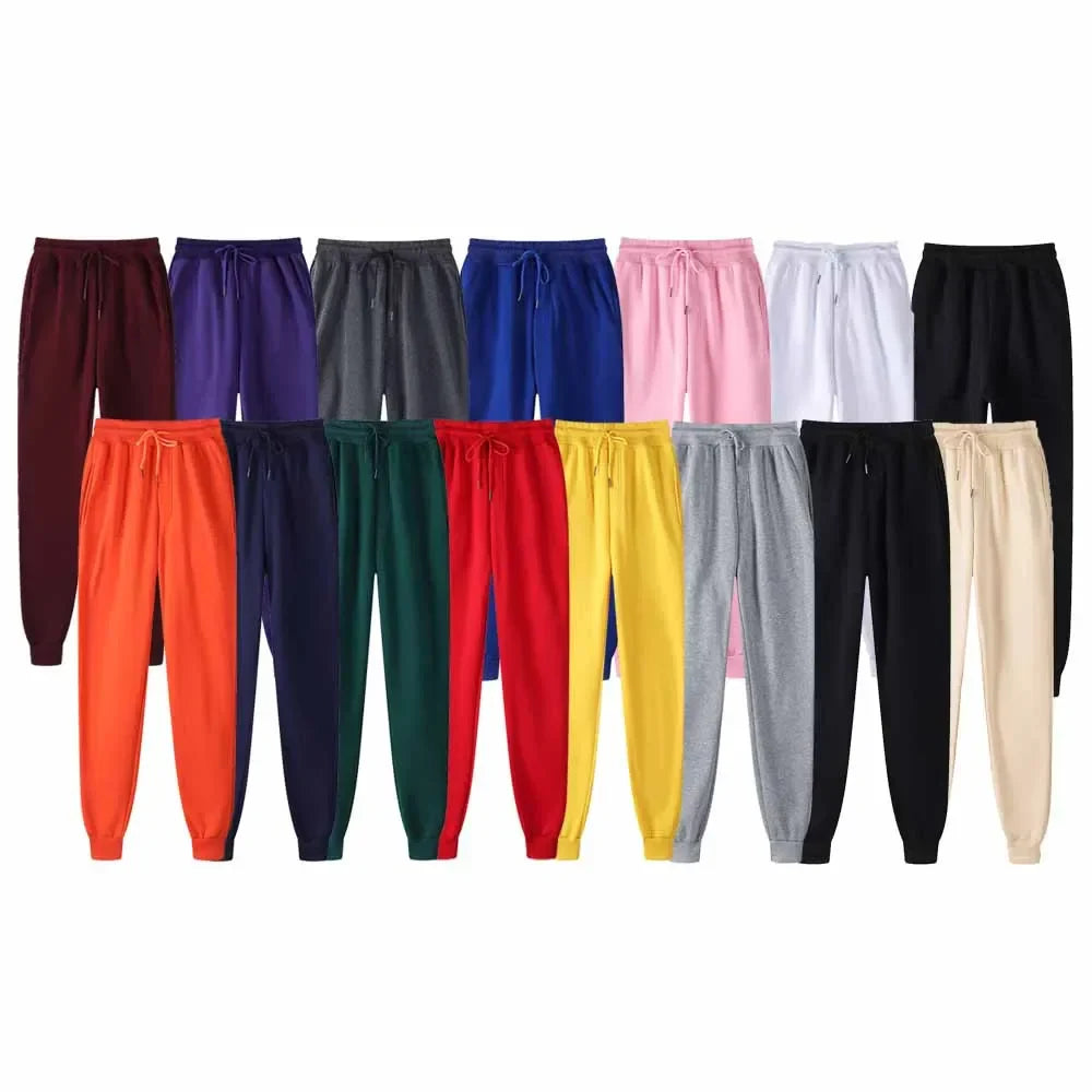 Men's Sweatpants Autumn and winter Fleece Pants Sport Long Pants Casual Drawstring Jogger Pants Pockets  Keep warm Trousers