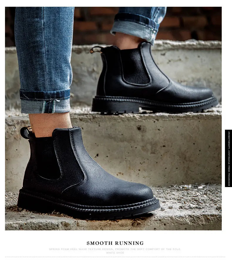Men Women  Lerther Work Boots Indestructible Safety Shoes Steel Toe Puncture-Proof Work Sneakers Male Work Shoes