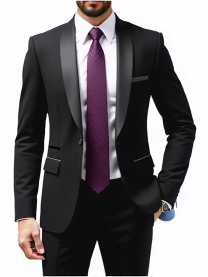Groom Weddingpiece Suit for Men Middle-aged Blazer Formal Party Dress Tailor-made Outfit Men