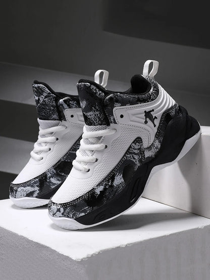 2025 New Boys Brand Basketball Shoes for Kids Sneakers Thick Sole Non-slip Children Sports Shoes Child Boy Basket Trainer Shoes