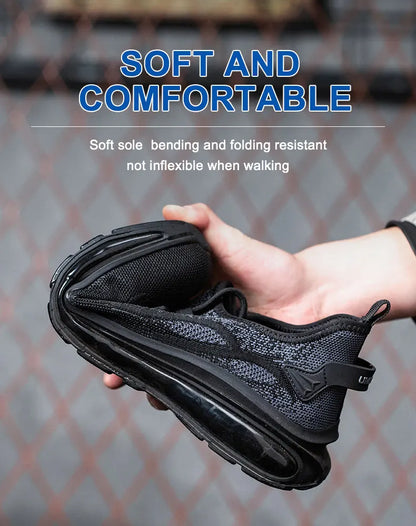 Women Puncture Proof Sport Work Sneakers Breathable Steel Toe Safety Shoes For Work Safety Boots Construction Security Boots
