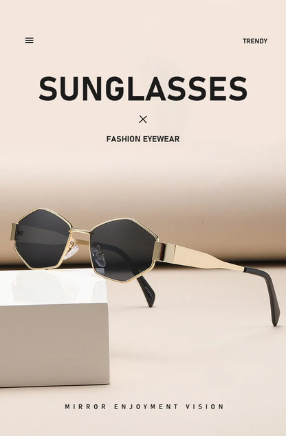 Vintage Special-Shaped Sunglasses Women Men Square Sun Glasses Female Retro Polygon Sunglasses for Male Eyeglass Eyewear
