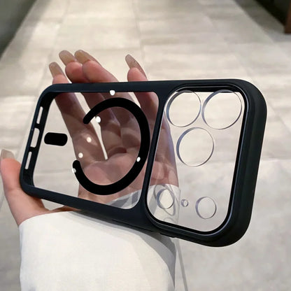 Camera Protector Acrylic Transparent For Magsafe Cases For iPhone 17 Pro Max 17 Pro Air Slim Magnetic Clear Bumper Back Cover