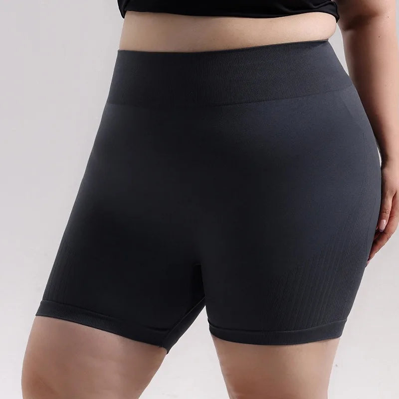 Plus Size Sports Shorts Women Seamless Skinny Shorts Outdoor Running Sexy Hip Liftting High Elastic Yoga Shorts Summer