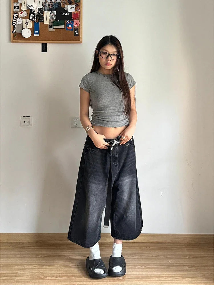 Y2K Straight Basic Classic Wide Leg Pants