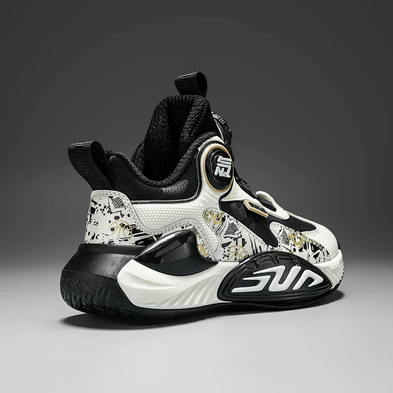Children‘s Basketball Shoes Non-slip Breathable Basketball Training Sneakers Leather Boys Girls Athletic Shoes Kids Running Shoe