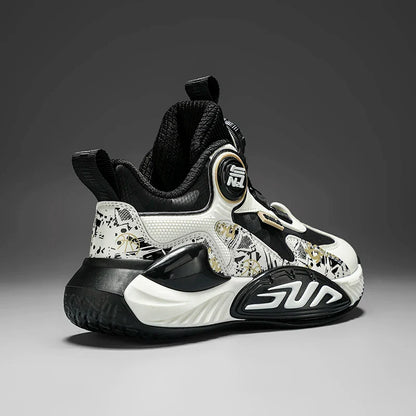 Children‘s Basketball Shoes Non-slip Breathable Basketball Training Sneakers Leather Boys Girls Athletic Shoes Kids Running Shoe
