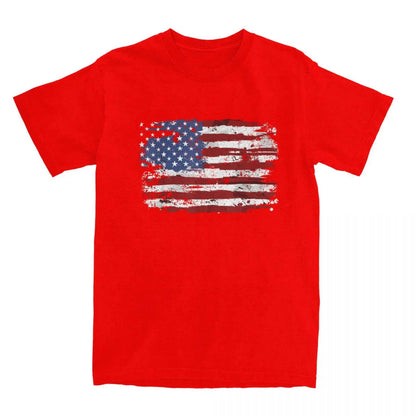 American Flag USA United States Of America US 4th Of July T Shirt Summer T Shirts Cotton Tee Shirt For Men Short Sleeve Tees